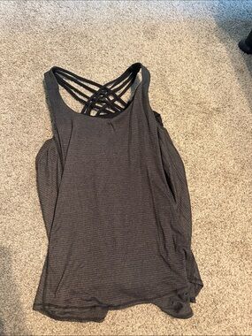 lululemon athletica Black Strappy Crisscross Back Tank